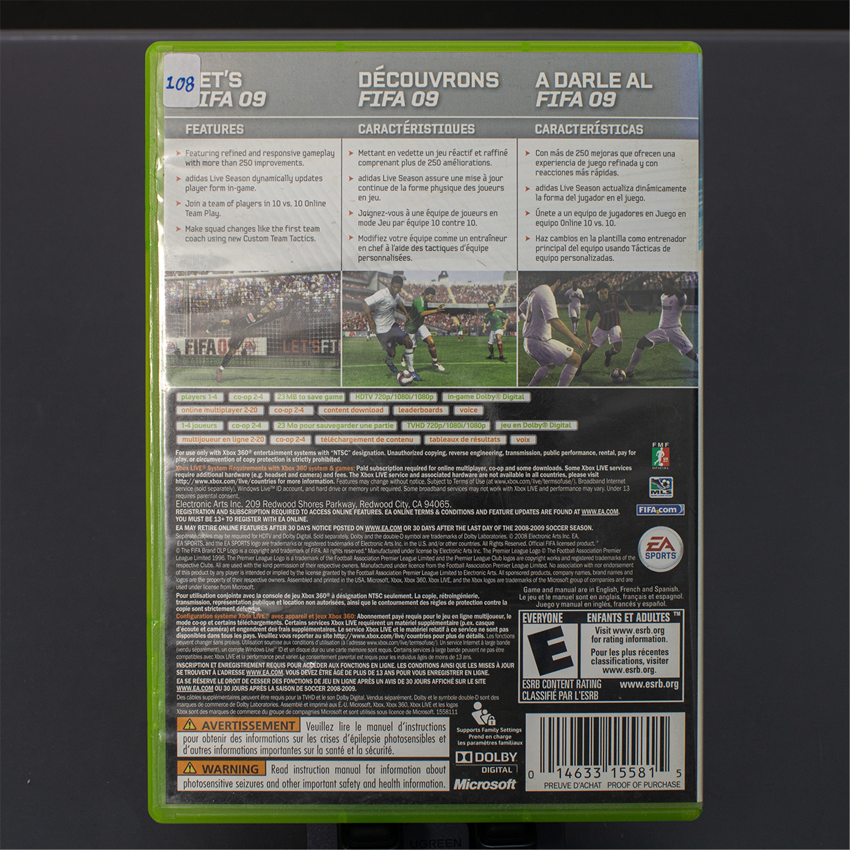 FIFA Soccer 09  - Xbox 360 Game