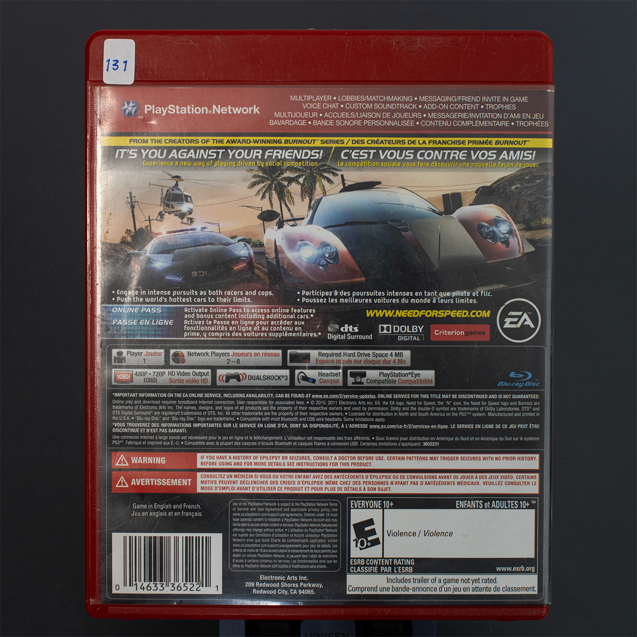 Need For Speed Hot Pursuit - PS3 Game