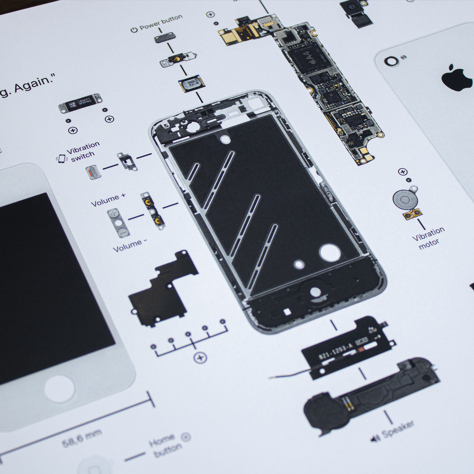 Picture frame of the iPhone 4 USA parts