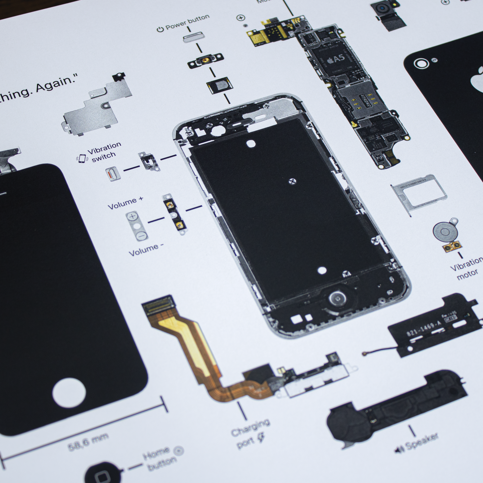 Picture frame of the iPhone 4S parts