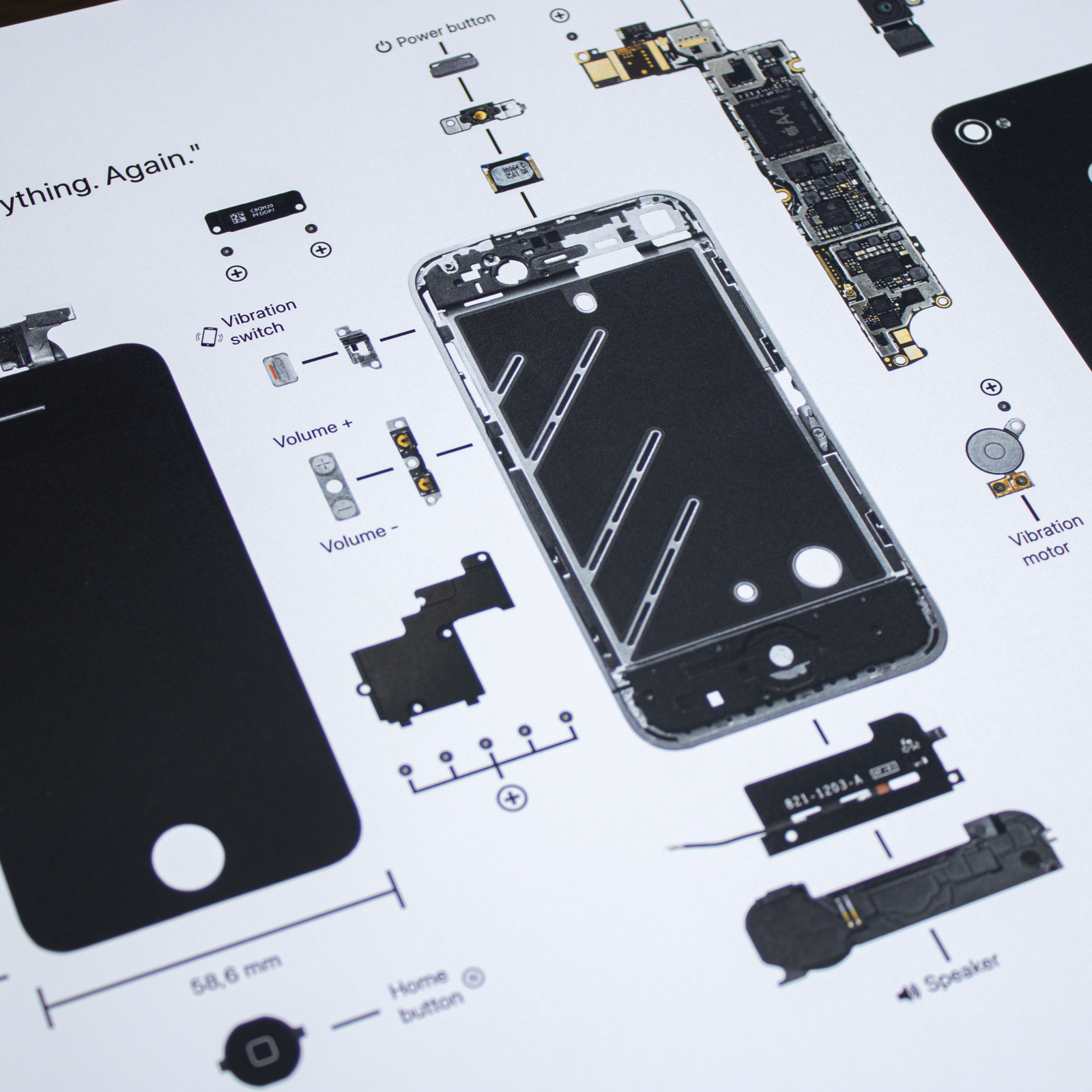 Picture frame of the iPhone 4 USA parts